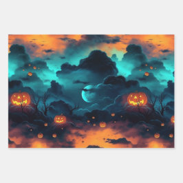 Halloween Sky Inpakpapier Vel