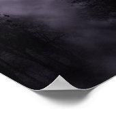 Halloween Sky met Ravens Paars Mist Poster (Hoek)
