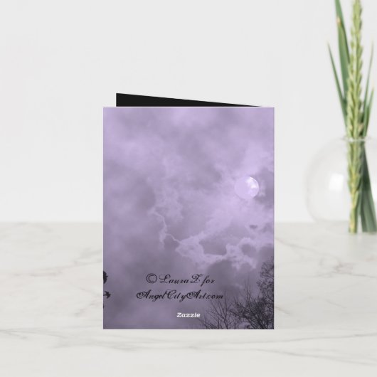 Halloween Sky Paarse Mist Kaart (Achterkant)