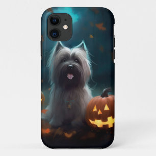 Halloween Skye Terrier met pomkins Scary Case-Mate iPhone Case