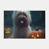 Halloween Skye Terrier met pomkins Scary Deurmat (Voorkant)
