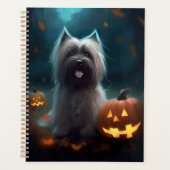 Halloween Skye Terrier met pompoenen eng Planner (Voorkant)