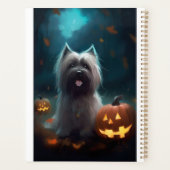 Halloween Skye Terrier met pompoenen eng Planner (Achterkant)