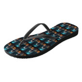 Halloween Skye Terrier Met Pompoenen Eng  Teenslippers (Schuin)