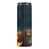 Halloween Skye Terrier Met Pompoenen Eng Thermosbeker (Achterkant)