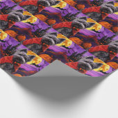 Halloween Skye Terrier Vampire Pumpkins eng Cadeaupapier (Hoek)