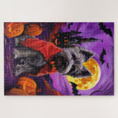 Halloween Skye Terrier Vampire Pumpkins eng Legpuzzel (Horizontaal)