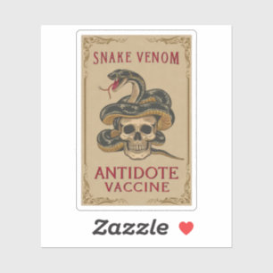 Halloween Slangen Gif Antidote Vaccin Sticker