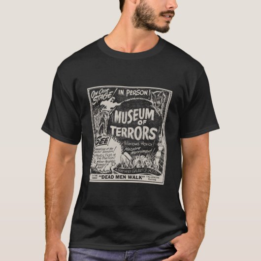 Halloween Slasher Horror Movie Museum Of Terrors T-shirt (Voorkant)