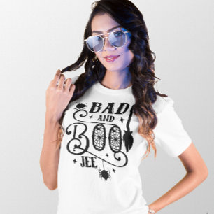 HALLOWEEN SLECHT EN BOO-JEE GRAPPIG CITAAT T-SHIRT