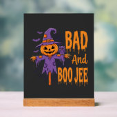 Halloween Slechte En Boe Jee Vogelverschrikker Gra Acryl Bord (Neutraal)