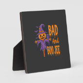 Halloween Slechte En Boe Jee Vogelverschrikker Gra Fotoplaat (Voorkant)