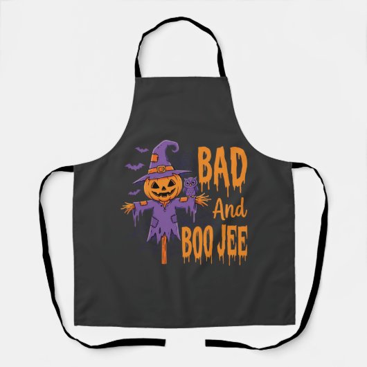 Halloween Slechte En Boe Jee Vogelverschrikker Gra Schort (Voorkant)