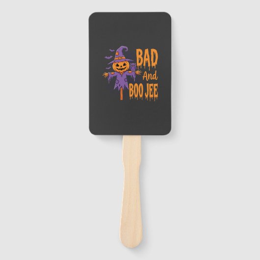 Halloween Slechte En Boe Jee Vogeverschrikker Graf Handwaaier (Voorkant)