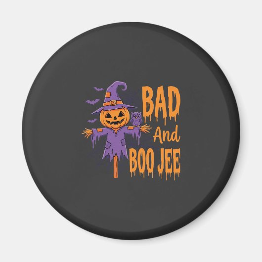 Halloween Slechte En Boe Jee Vogeverschrikker Graf Magneet (Voorkant)