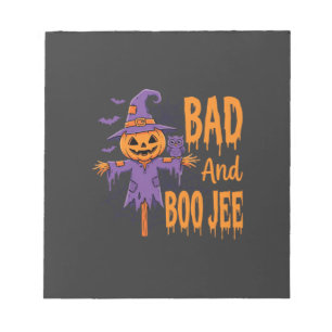 Halloween Slechte En Boe Jee Vogeverschrikker Graf Notitieblok
