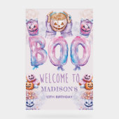 Halloween Sleepover Custom Welcome Sign Acryl Bord (Voorkant)
