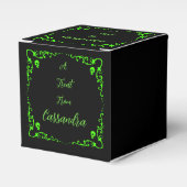 Halloween slijm groen bedankdoosjes (Voorkant Zijde)
