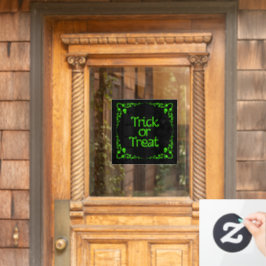 Halloween slijm groen snoep of een poets raamsticker