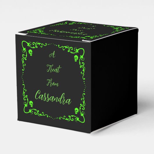 Halloween Slime Green Bedankdoosjes (Voorkant Zijde)