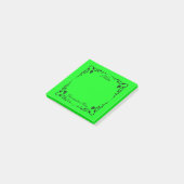 Halloween Slime Green & Black Magic Border Post-it® Notes (Schuin)