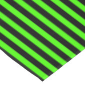 Halloween Slime Green en Black Stripe Tafelkleed (Gekanteld)