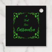 Halloween Slime Green gepersonaliseerd Bedankjes Labels (Achterkant)