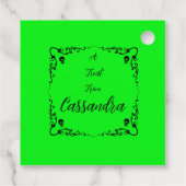 Halloween Slime Green gepersonaliseerd Bedankjes Labels (Achterkant)