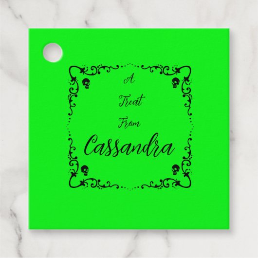 Halloween Slime Green gepersonaliseerd Bedankjes Labels (Voorkant)