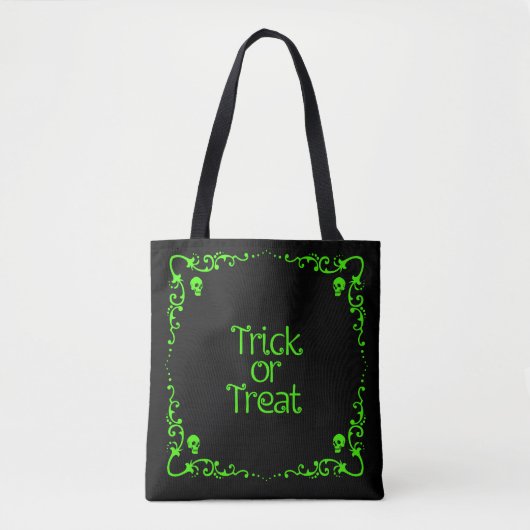 Halloween Slime Green Trick or Treat Tote Bag (Voorkant)