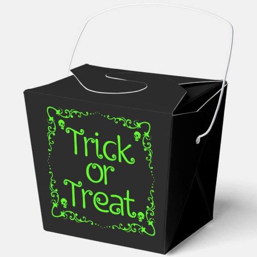 Halloween Slime Groene Trick or treat Bedankdoosjes (Voorkant)