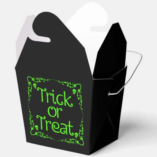 Halloween Slime Groene Trick or treat Bedankdoosjes (Open)