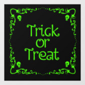 Halloween Slime Groene Trick or treat Raamsticker (Vel)