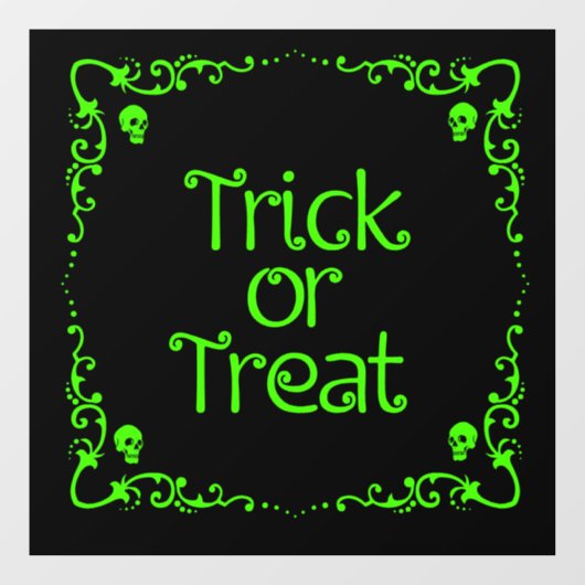Halloween Slime Groene Trick or treat Raamsticker (Vel)