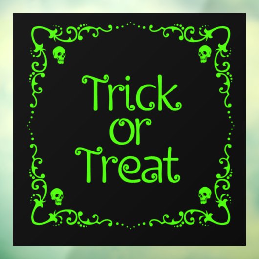 Halloween Slime Groene Trick or treat Raamsticker (Vel 3)