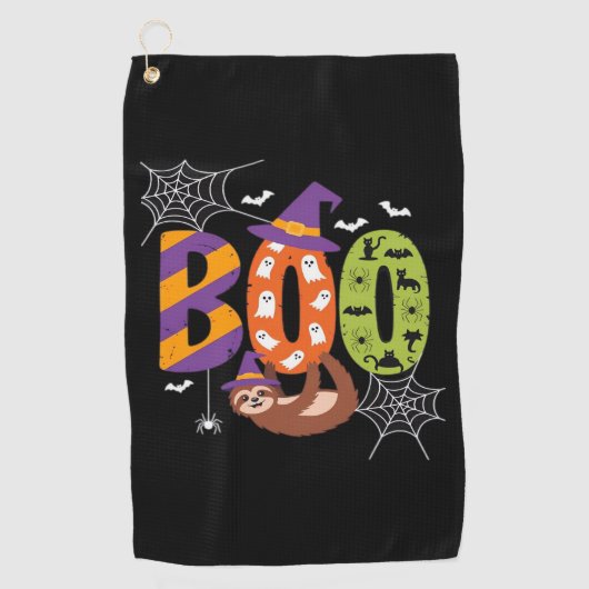 Halloween Sloth Boo Lazy Essential T-shirt Golfhanddoek (Voorkant)