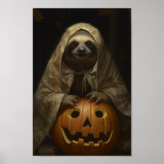 Halloween Sloth Poster (Voorkant)