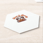 Halloween Sloth Slow and Spooky Cute Sloth Pumpkin Kartonnen Onderzetters (Schuin)