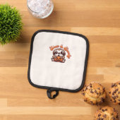 Halloween Sloth Slow and Spooky Cute Sloth Pumpkin Pannenlap (Top down)