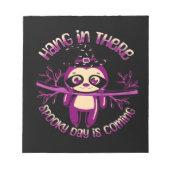 Halloween Sloth (ver.1) Classic T-Shirt Notitieblok (Voorkant)