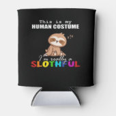 Halloween Slothful Design, dit is mijn menselijke  Blikjeskoeler (Voorkant)