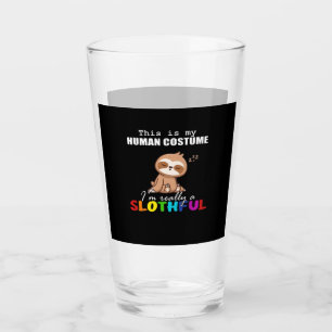 Halloween Slothful Design, dit is mijn menselijke  Glas