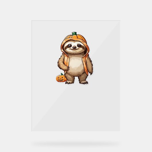 Halloween Slothster Essential T-shirt Acryl Bord (Voorkant)