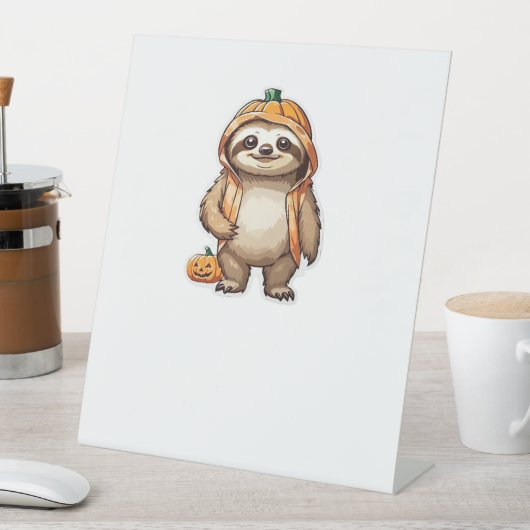 Halloween Slothster Essential T-shirt Reclamebord Met Voetstuk (Insitu)