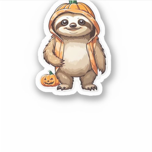 Halloween Slothster Essential T-shirt Sticker (Voorkant)