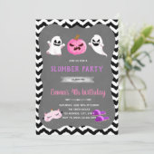 Halloween slumber party Invitation Kaart (Staand voorkant)