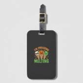 Halloween Smeltend Ijs Bagagelabel (Voorkant (verticaal))