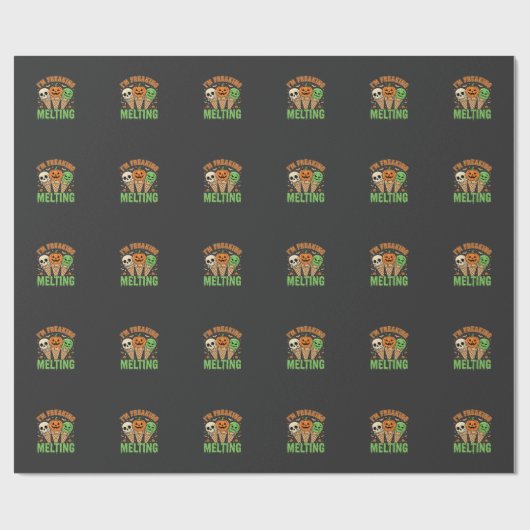 Halloween Smeltend Ijs Cadeaupapier (Vlak)