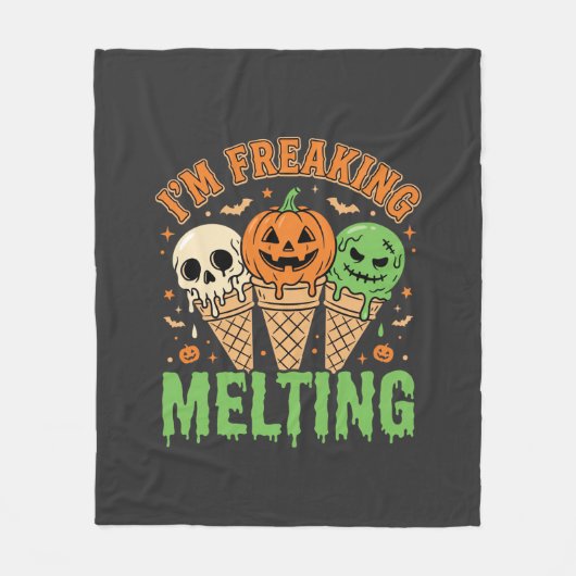 Halloween Smeltend Ijs Fleece Deken (Voorkant)