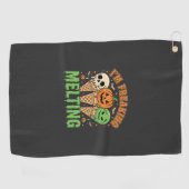 Halloween Smeltend Ijs Golfhanddoek (Horizontaal)